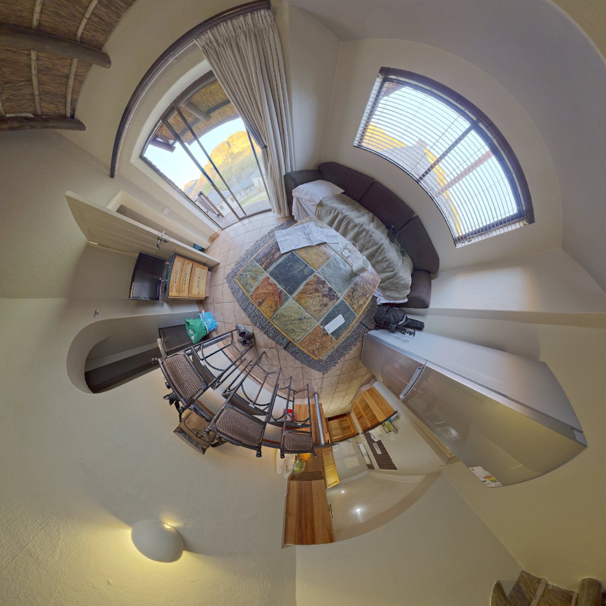 Sala vista en formato 360° tipo mini planeta